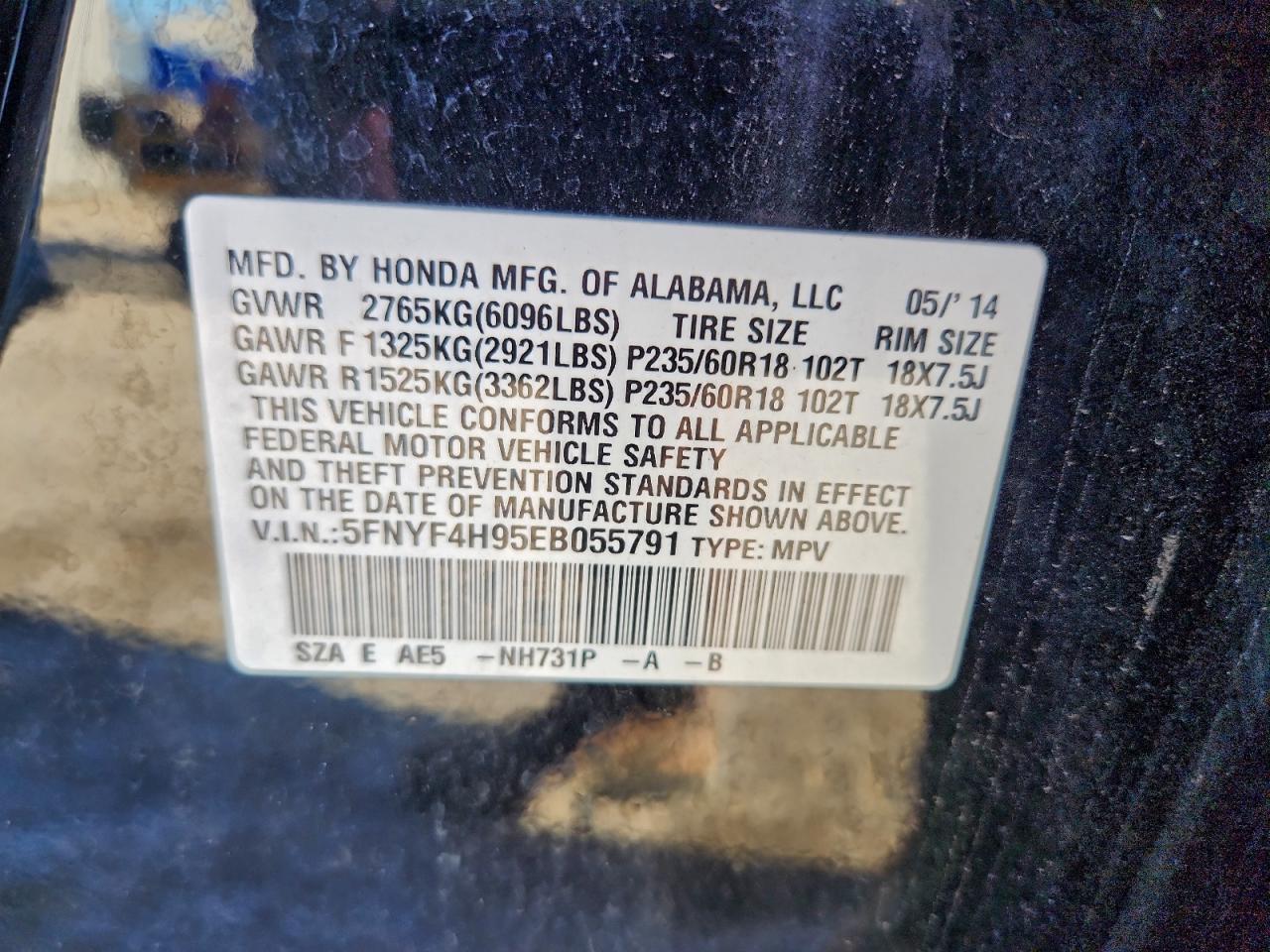 Honda Pilot Touring Image 13