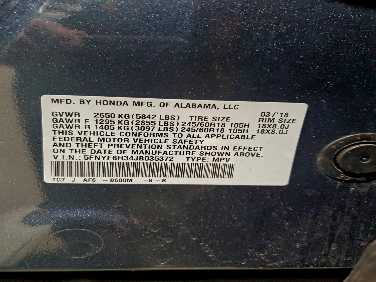 Honda Pilot Ex Image 9