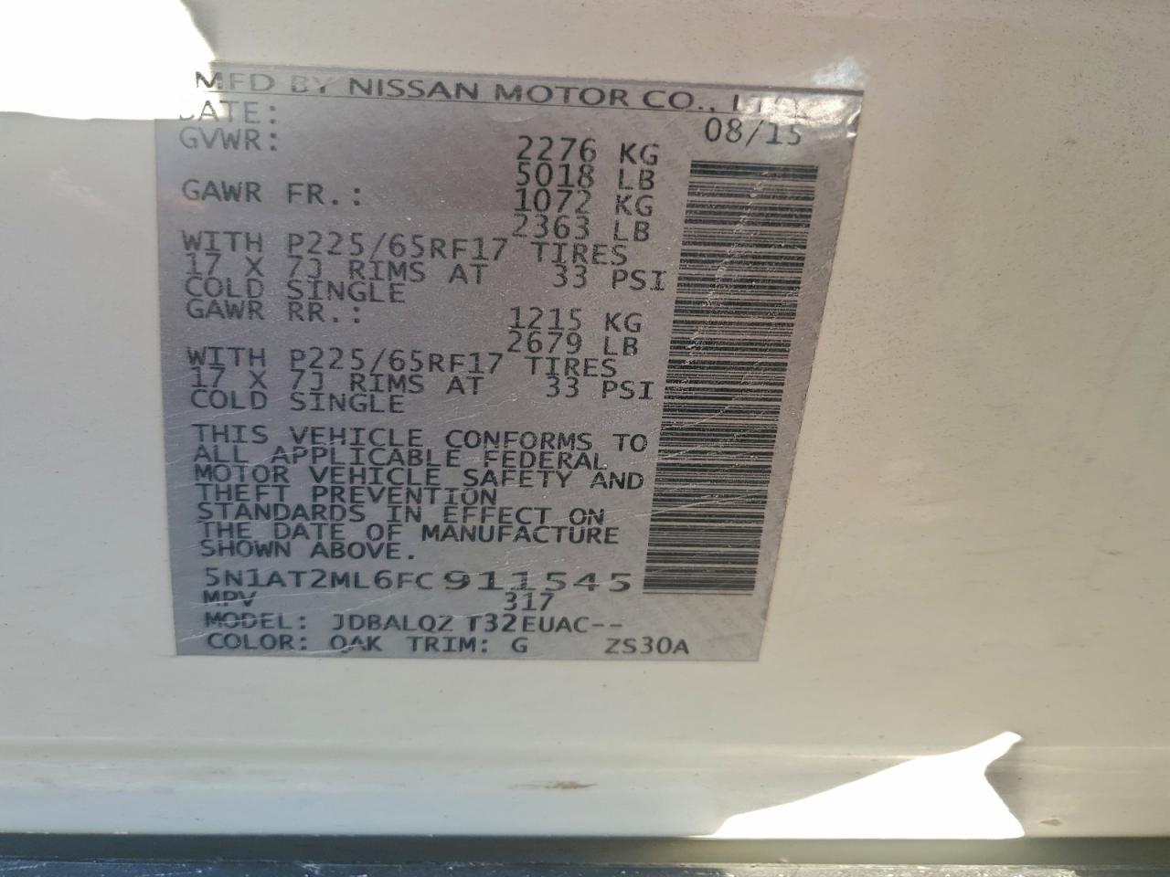 Nissan Rogue S Image 7