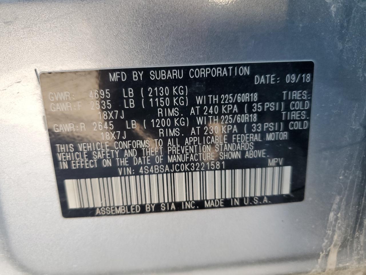 Subaru Outback 2.5i Limited Image 11