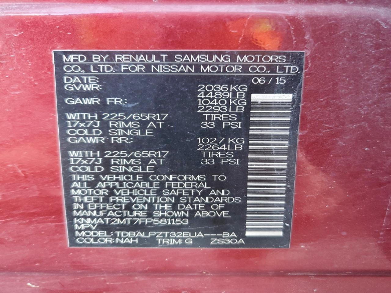 Nissan Rogue S Image 13