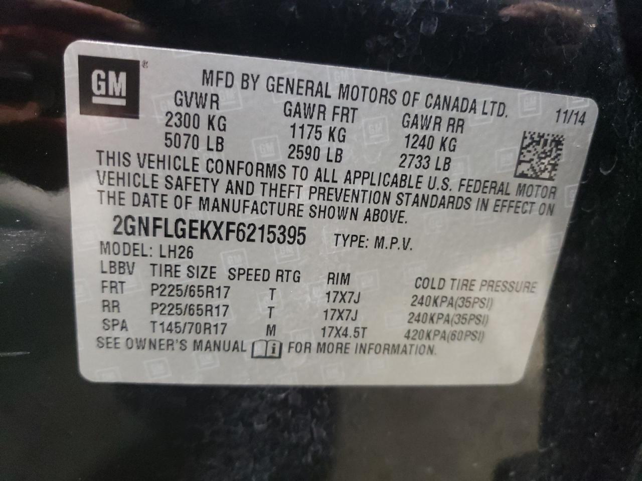 Chevrolet Equinox Lt Image 14