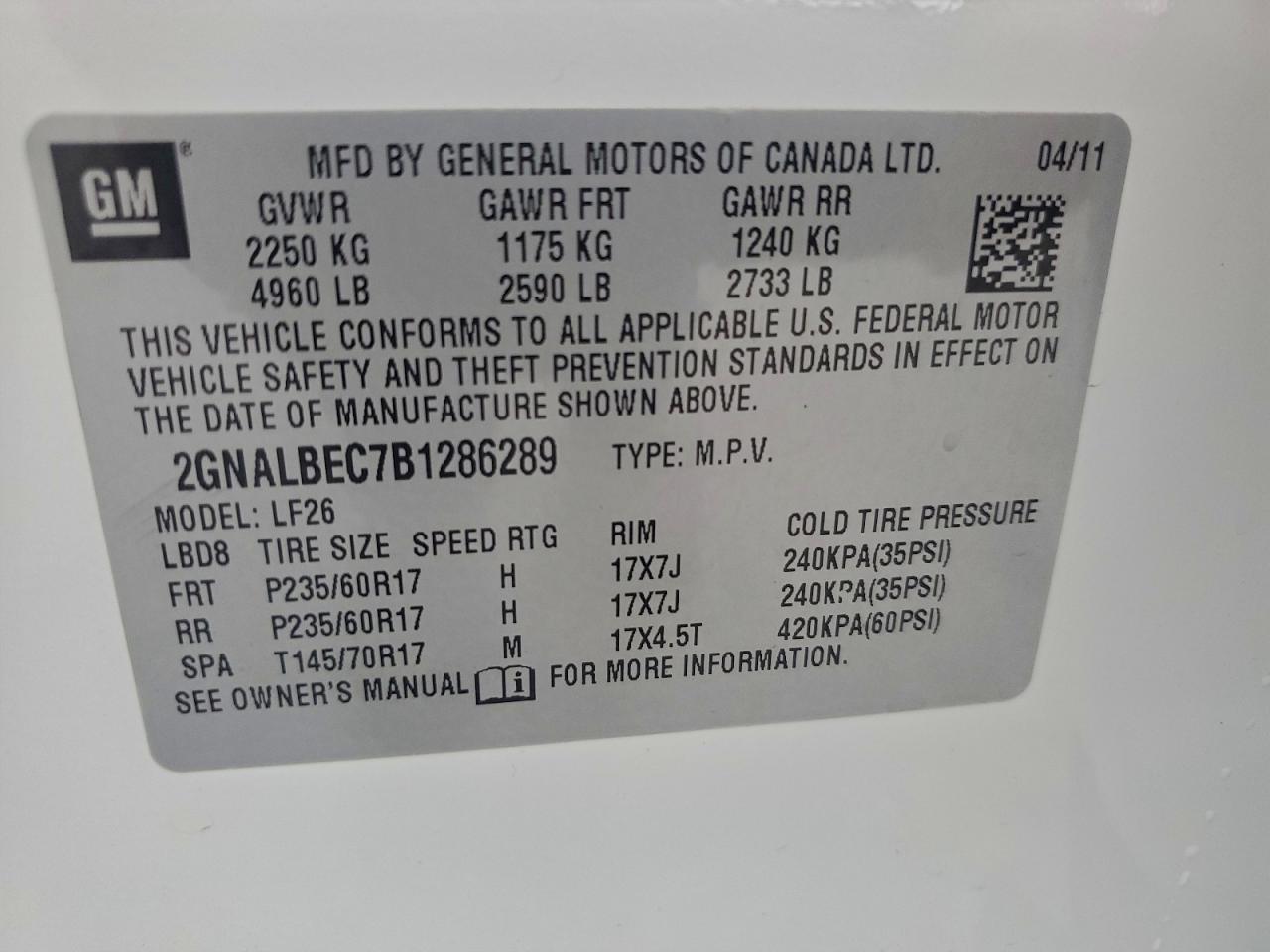 Chevrolet Equinox Ls Image 11