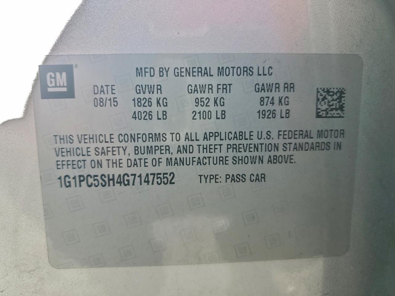 Chevrolet Cruze Ls Image 10