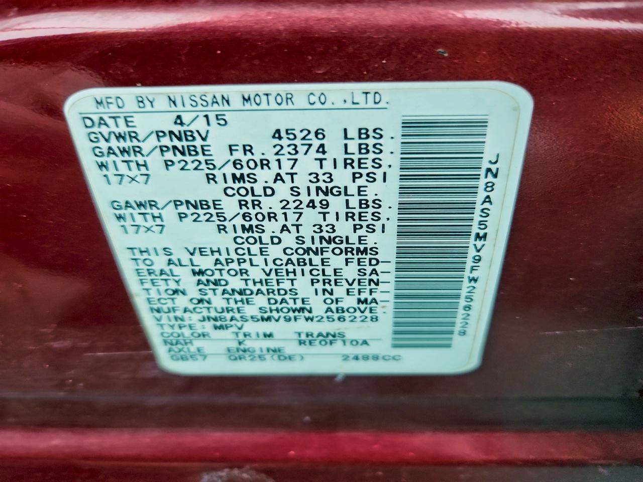 Nissan Rogue S Image 14